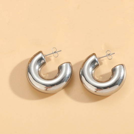 Aretes Chunky Silver